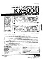 Yamaha KX-500-U - Service Manual
